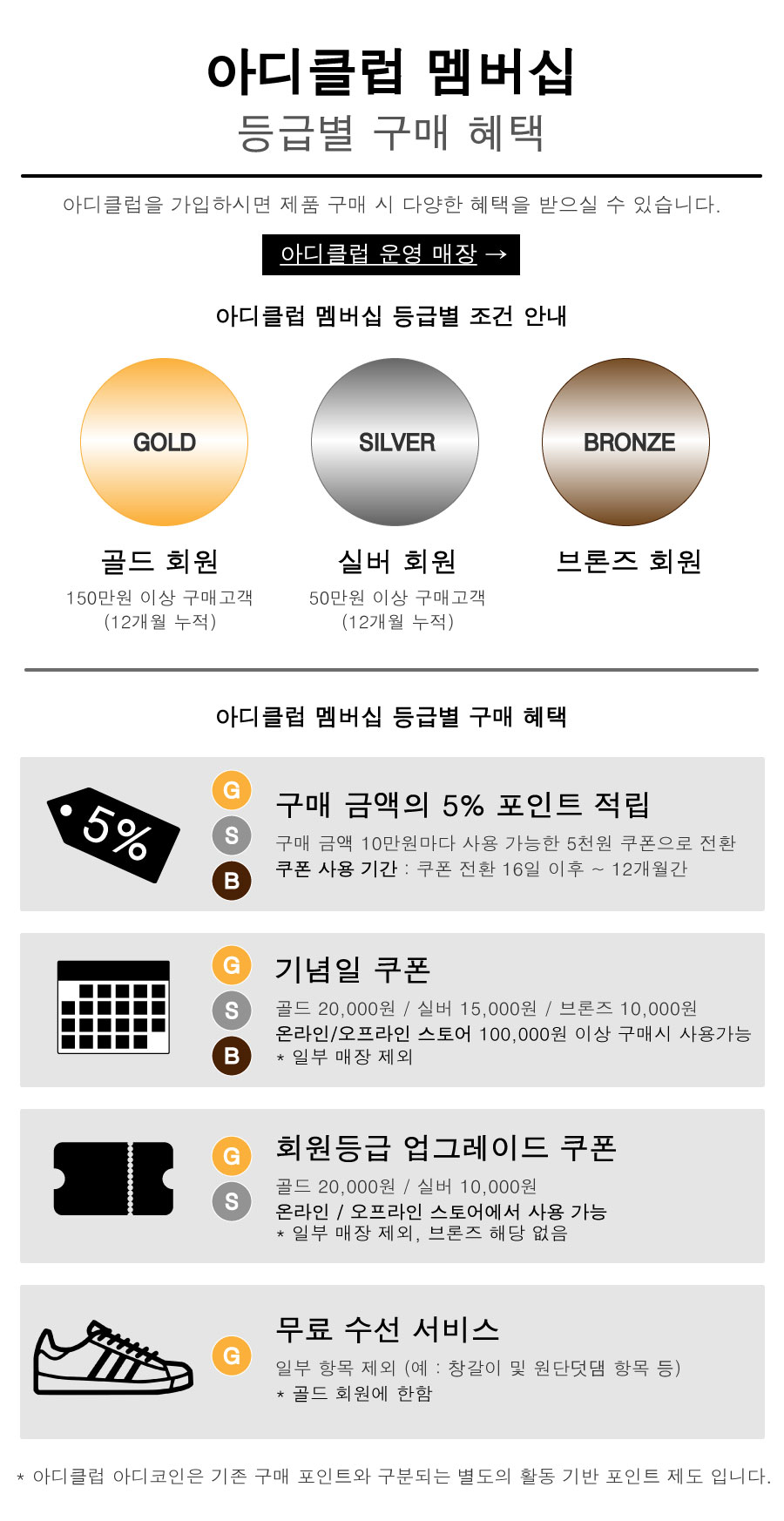 아디클럽 멤버십 구매 혜택